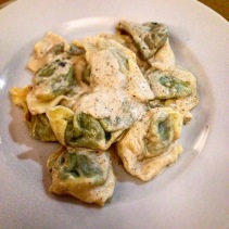 Ravioli with spinach and herbs