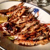 Grilled scampi and squid