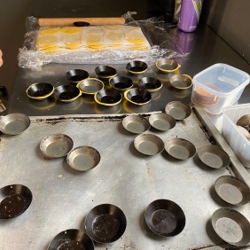 Pastry cases in the making